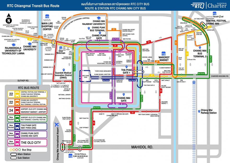ＲＴＣバス路線図（英語版）
