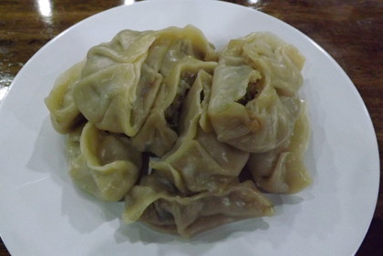 「阿含津」の猪肉大葱饺子（蒸）