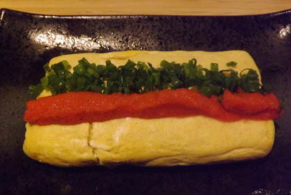 「博多焼鳥バリうま」の明太子の出汁巻き